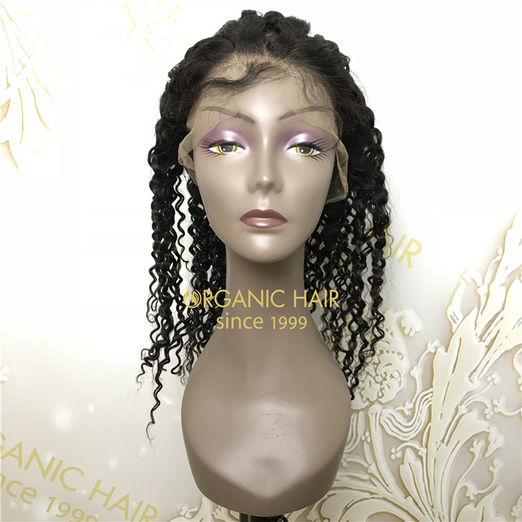 Human full lace wigs cheap for sale curly X89